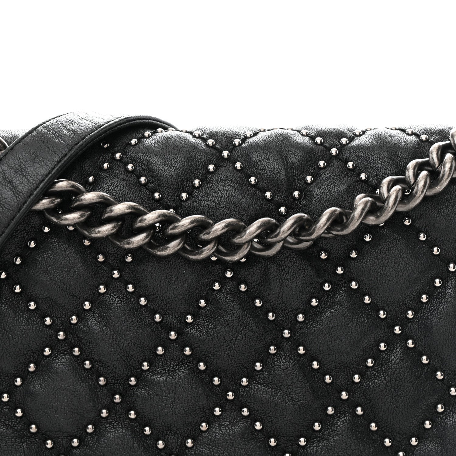 Chanel Crumpled Lambskin New Medium Studded Boy Flap Black 8 of 10