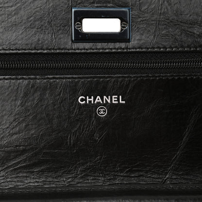 Chanel Aged Calfskin Quilted Reissue Wallet On Chain WOC So Black 6 of 12