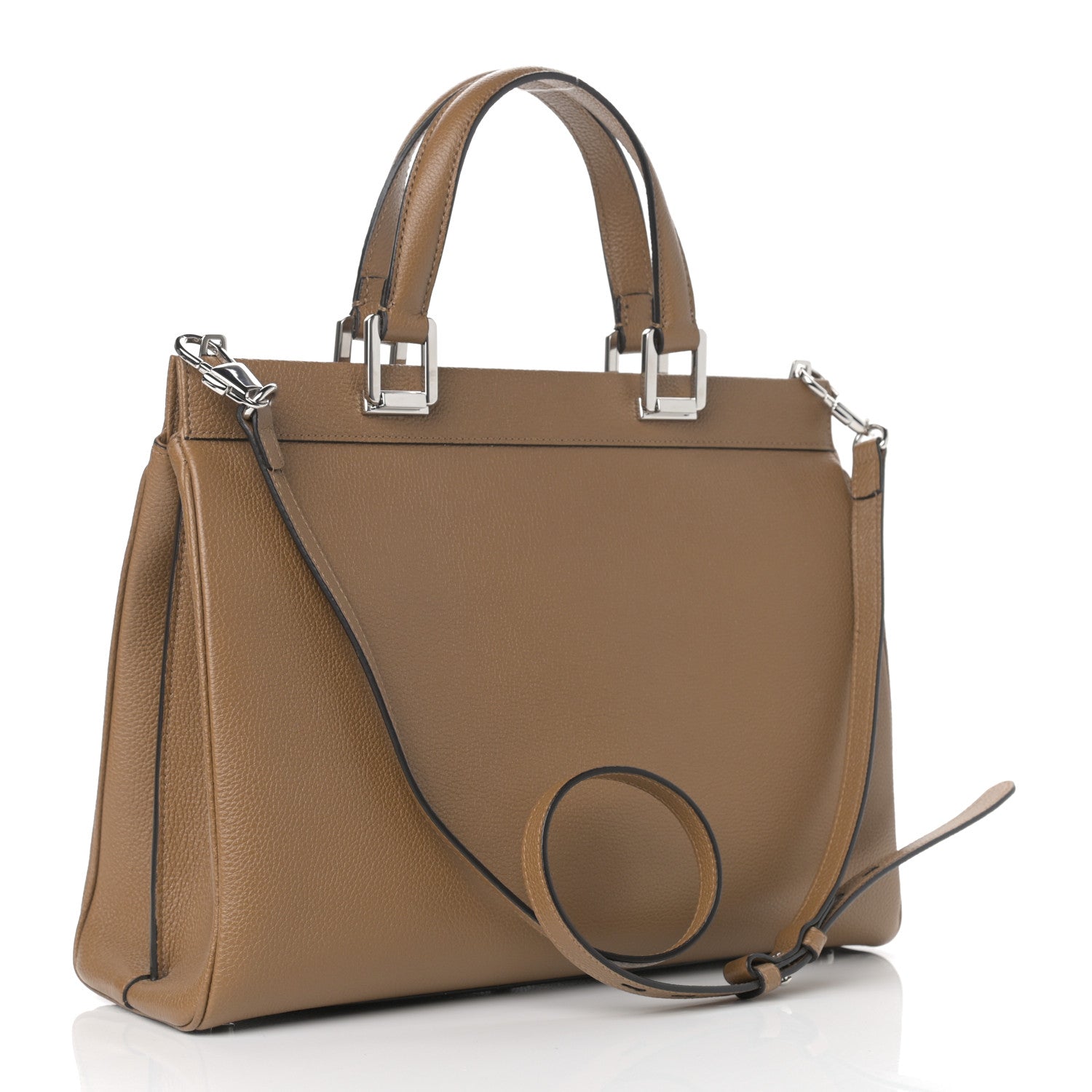 Gucci Grainy Calfskin Medium Zumi Top Handle Bag Friky Taupe 3 of 9