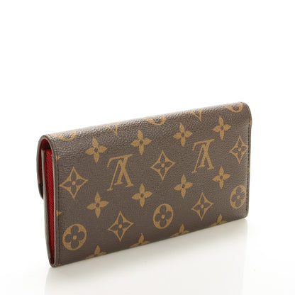 Louis Vuitton Monogram Emilie Wallet Red 3 of 7