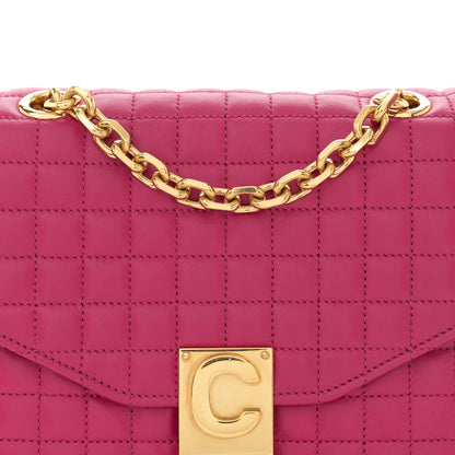 Celine Calfskin Quilted Small C Bag Pink 9 of 11