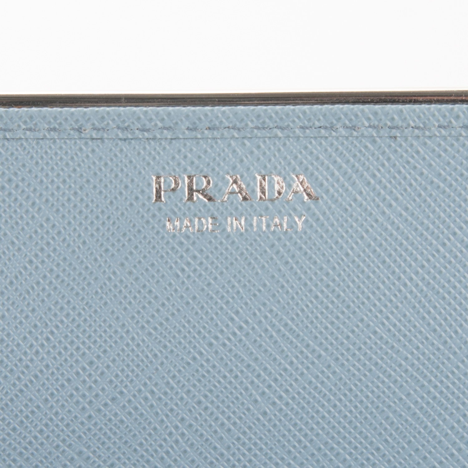 Prada Saffiano Metal Bar Chain Wallet Astrale 7 of 7