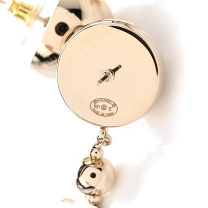 Chanel Metal CC Drop Earrings Gold 4 of 4