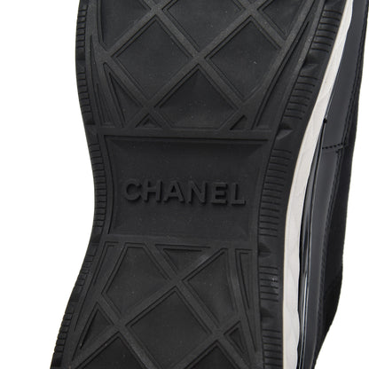 Chanel Velvet Calfskin Mixed Fibers CC Sneakers 38.5 Black 7 of 17