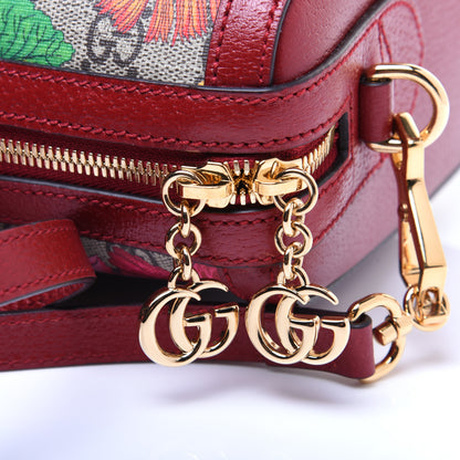 Gucci GG Supreme Monogram Flora Web Medium Ophidia Boston Red 16 of 18
