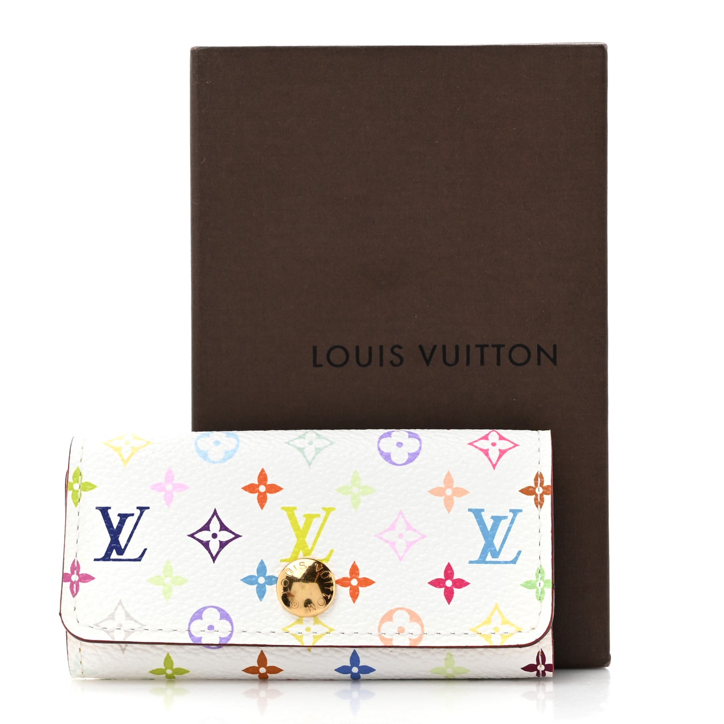 Monogram Multicolor Multicles 4 Key Holder White