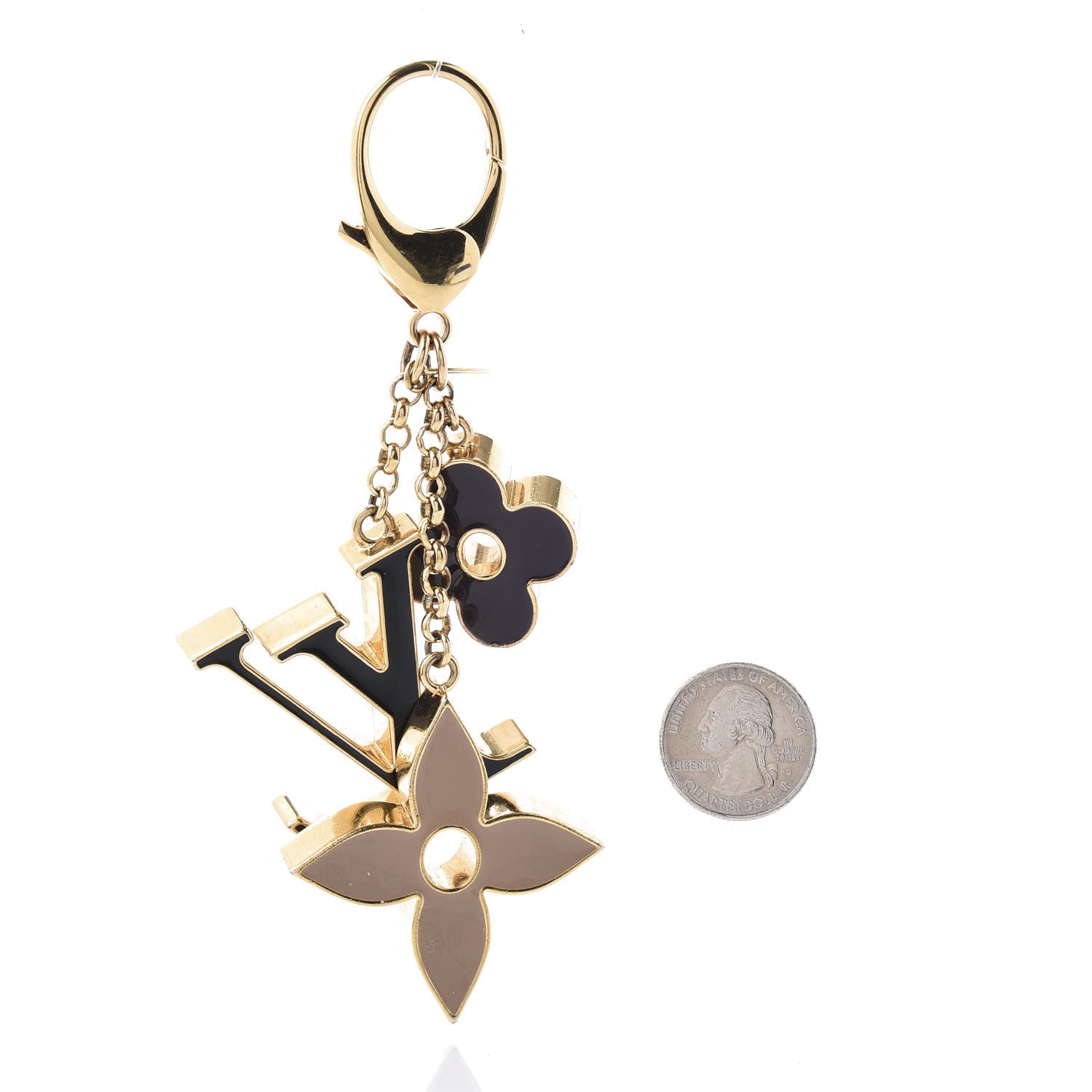 Louis Vuitton Fleur De Monogram Bag Charm Dore 2 of 4