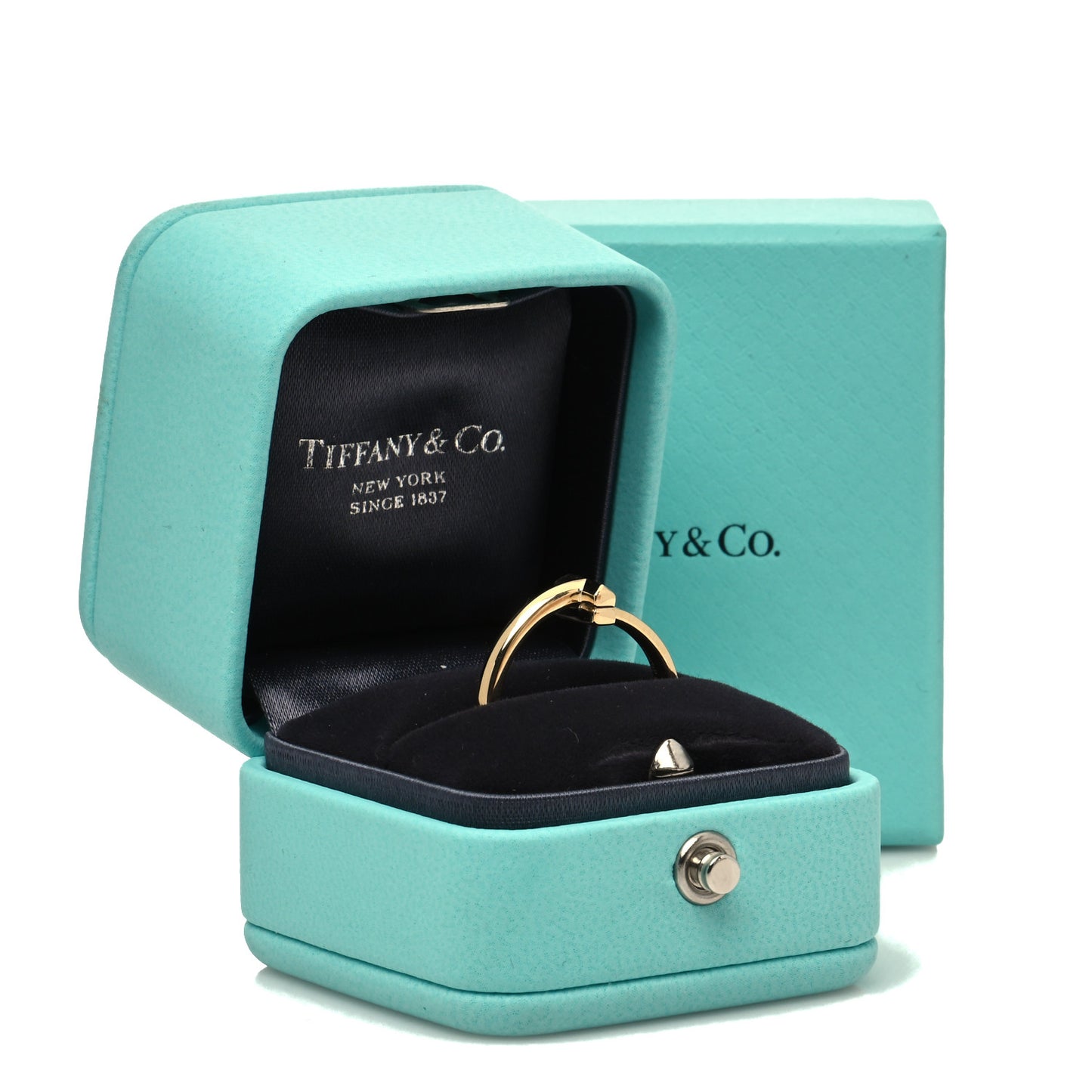 18K Yellow Gold Diamond T T1 Ring 57 8