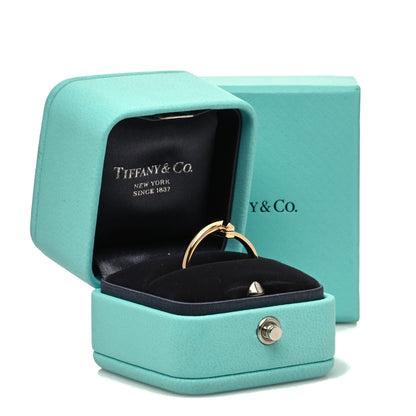 Tiffany 18K Yellow Gold Diamond T T1 Ring 57 8 6 of 6
