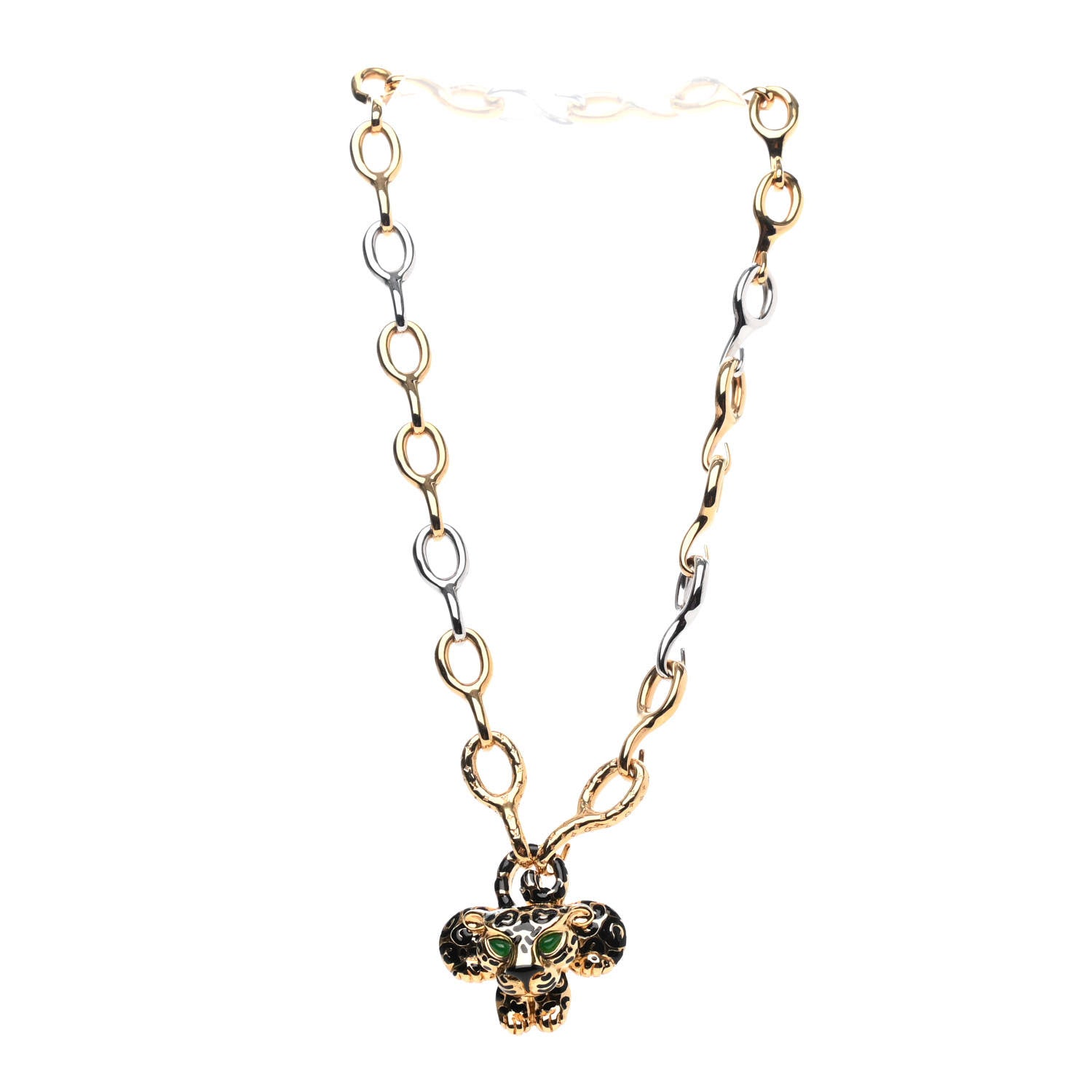 Louis Vuitton Leogram Pendant Necklace Gold 2 of 4