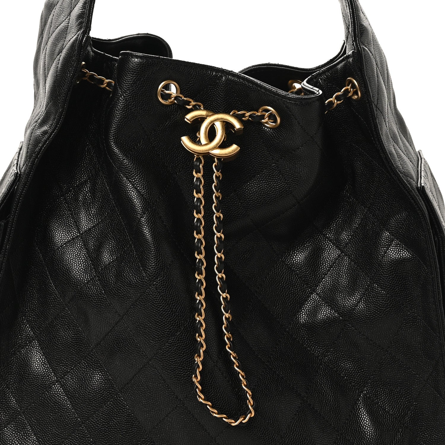 Chanel Caviar Quilted Medium Chanel 25 Handbag Black 9 of 11