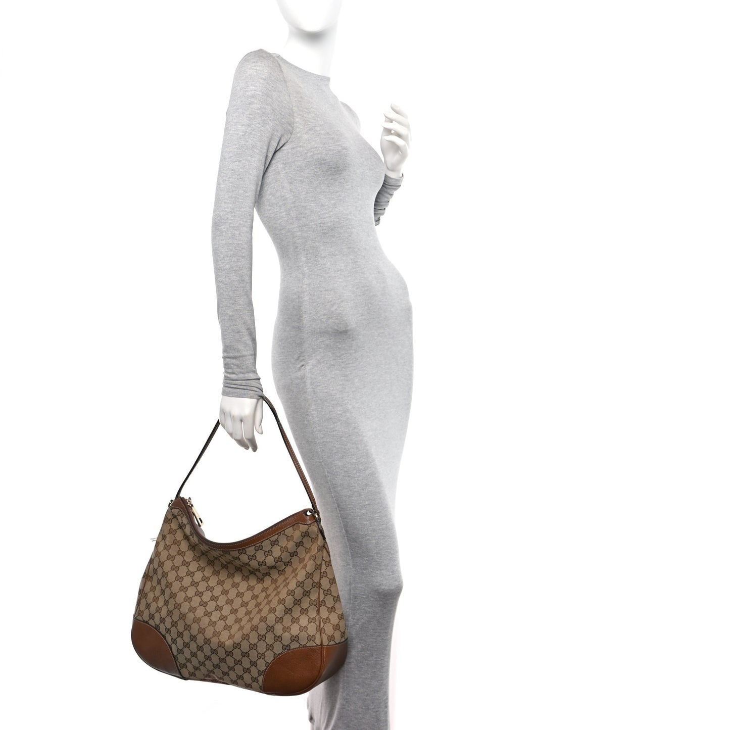 Soft GG Monogram Large Margaux Hobo Brown