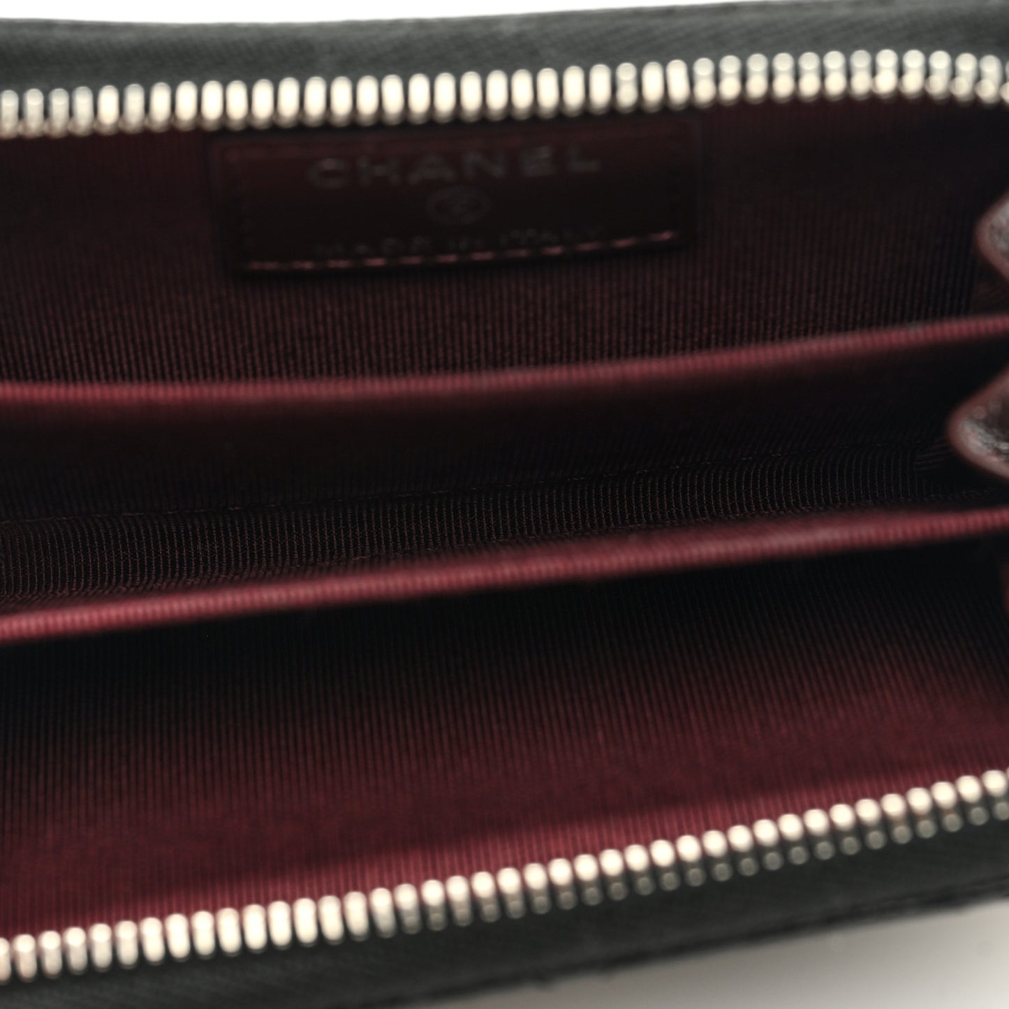 Caviar Quilted Zip Coin Purse Black
