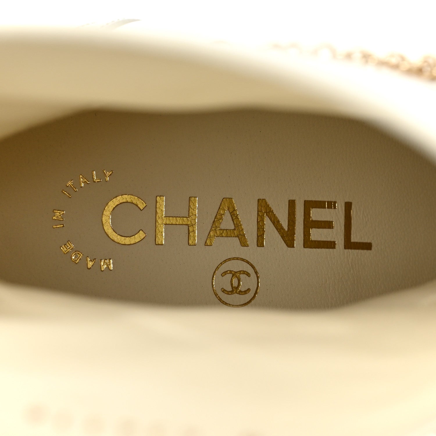 Chanel Lambskin Patent Calfskin Charms Ankle Boots 40 Ivory Black 7 of 8