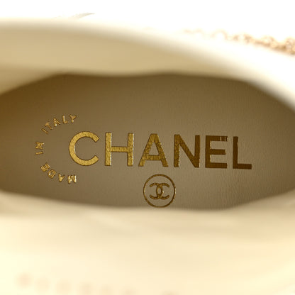 Chanel Lambskin Patent Calfskin Charms Ankle Boots 40 Ivory Black 7 of 8