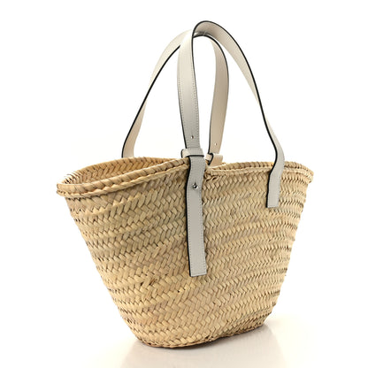 Loewe Raffia Small Basket Tote Bag Natural White 3 of 8