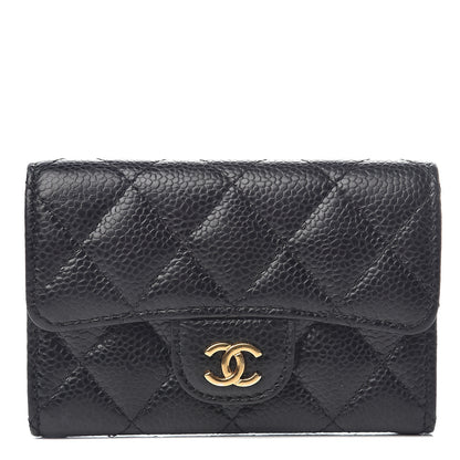 Chanel Caviar Quilted Flap Card Holder Black 1 of 7