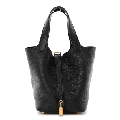 Hermes Taurillon Clemence Picotin Lock 18 PM Black 1 of 11