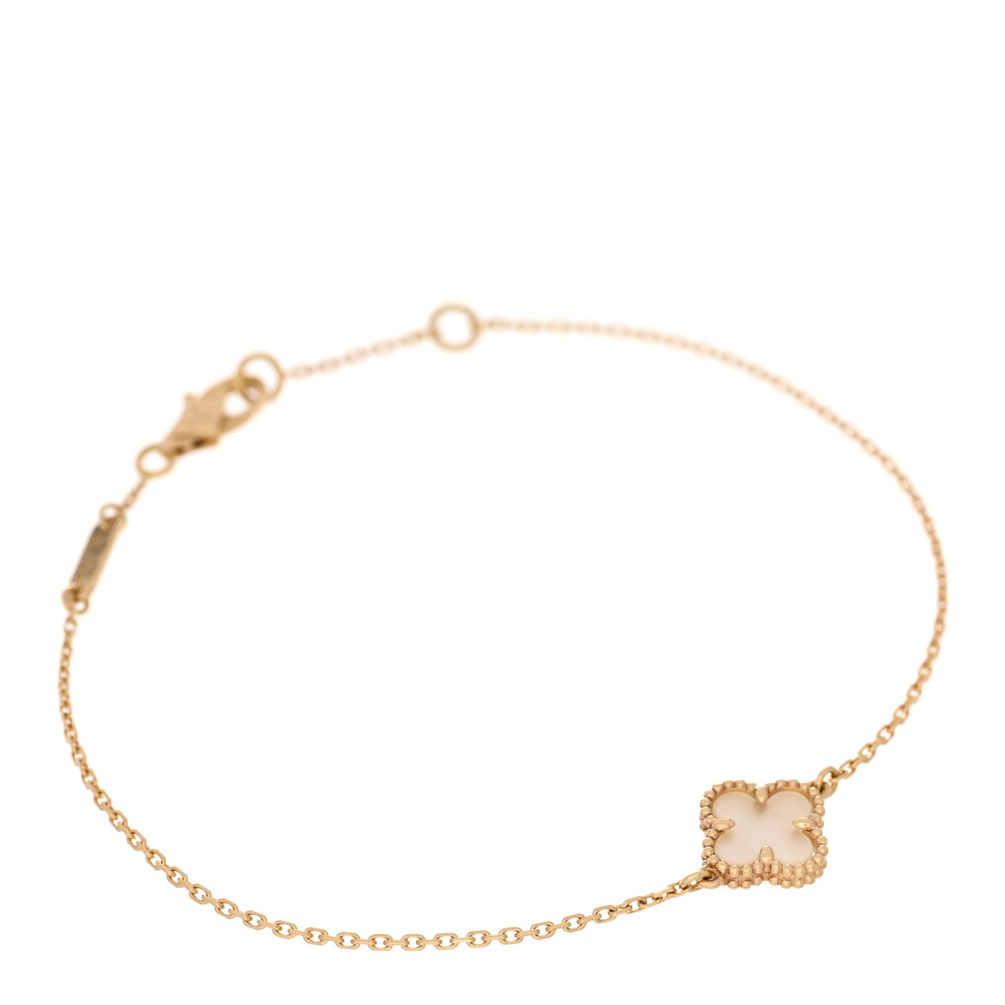 18K Yellow Gold Mother of Pearl Sweet Alhambra Bracelet