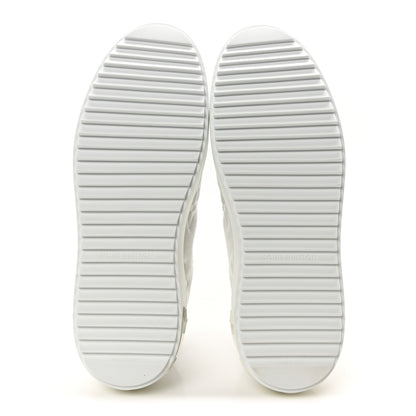 Louis Vuitton Lambskin Embossed Monogram Uniformes Time Out Sneakers 39.5 White 6 of 8