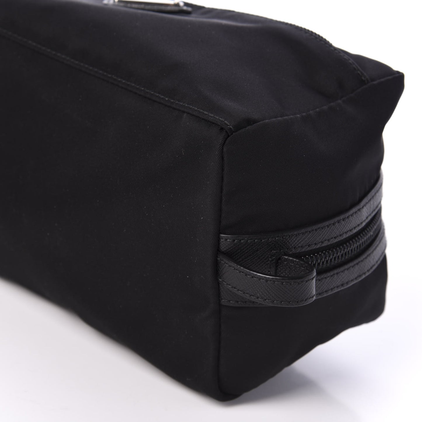 Nylon Saffiano Toiletry Case Black