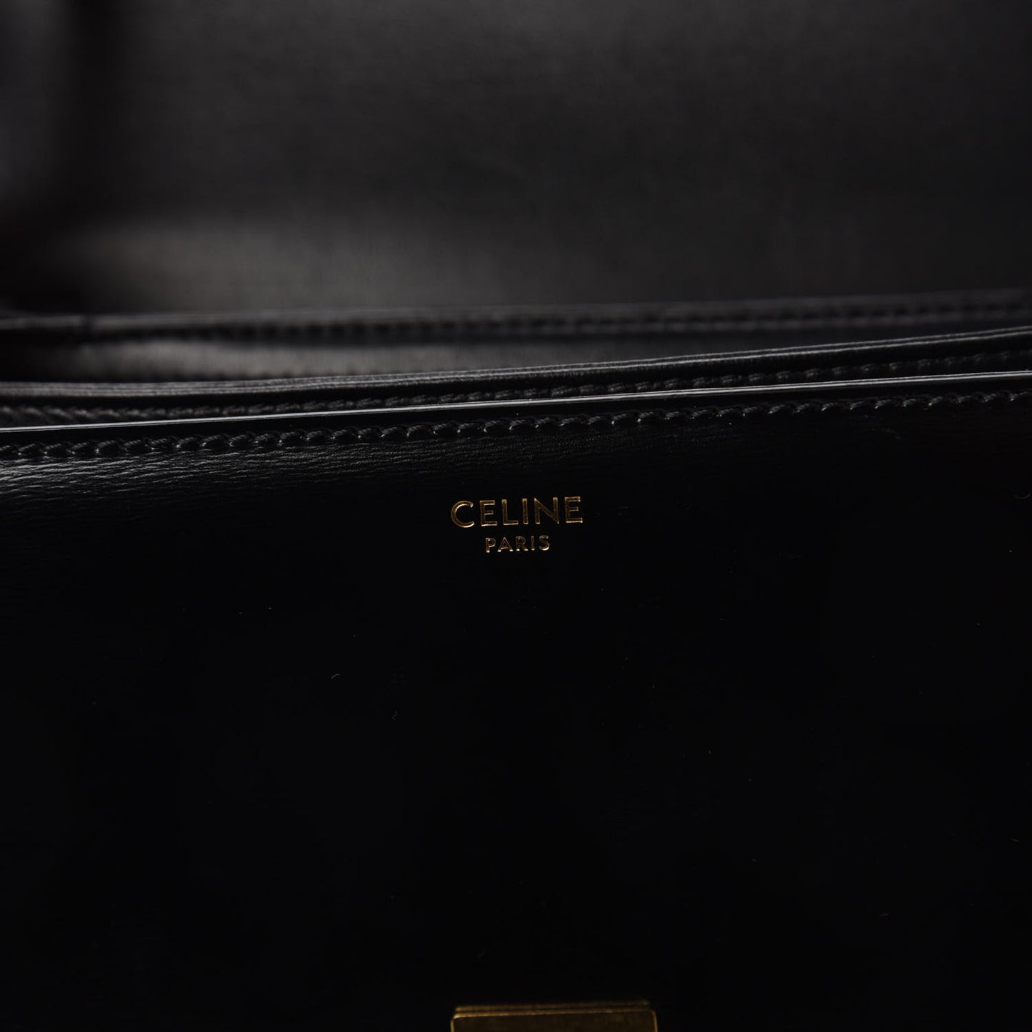 Shiny Calfskin Medium Triomphe Black