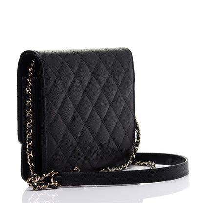 Chanel Caviar Quilted Golden Class Wallet On Chain WOC Black 3 of 14