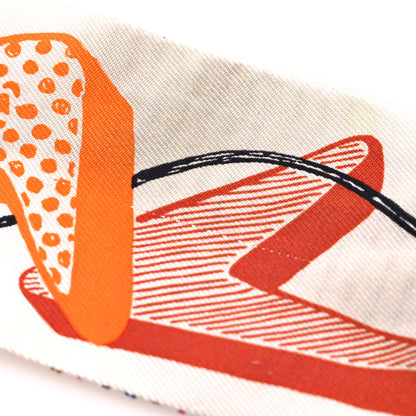 Hermes Silk Chevaloscope Neon Twilly White Bleu Rouge 5 of 7