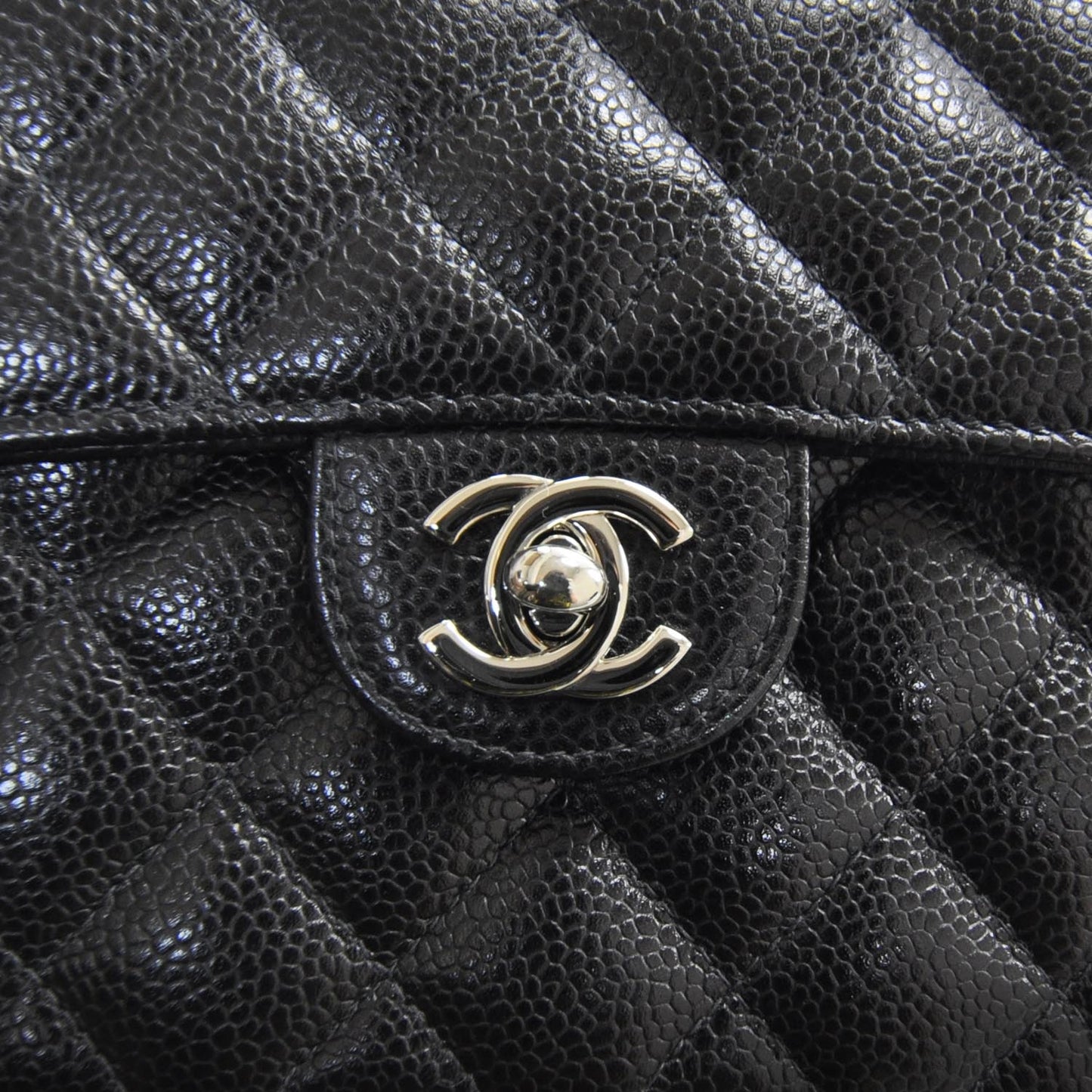 Caviar Quilted Mini Flap Black SHW