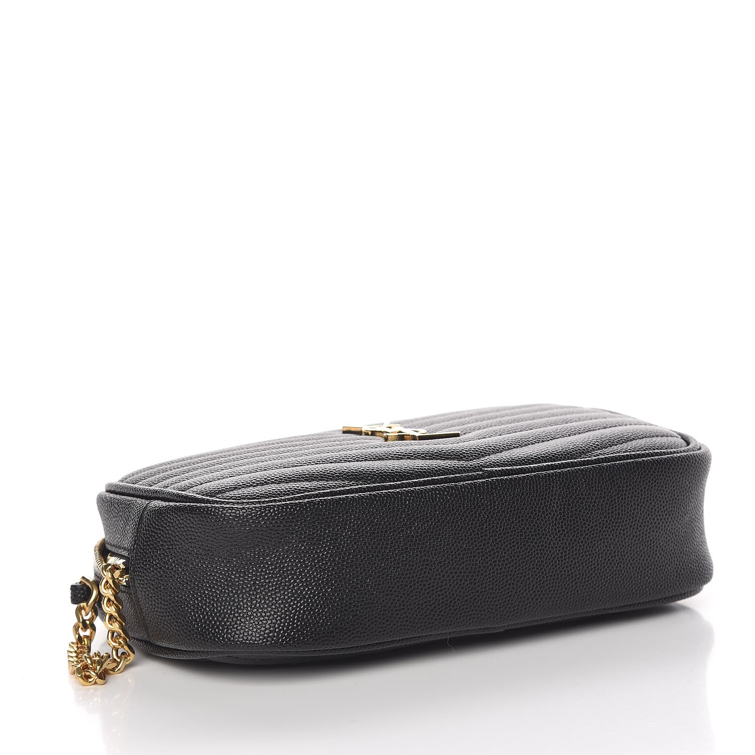 Saint Laurent Grain De Poudre Matelasse Monogram Mini Lou Camera Bag Black 4 of 11