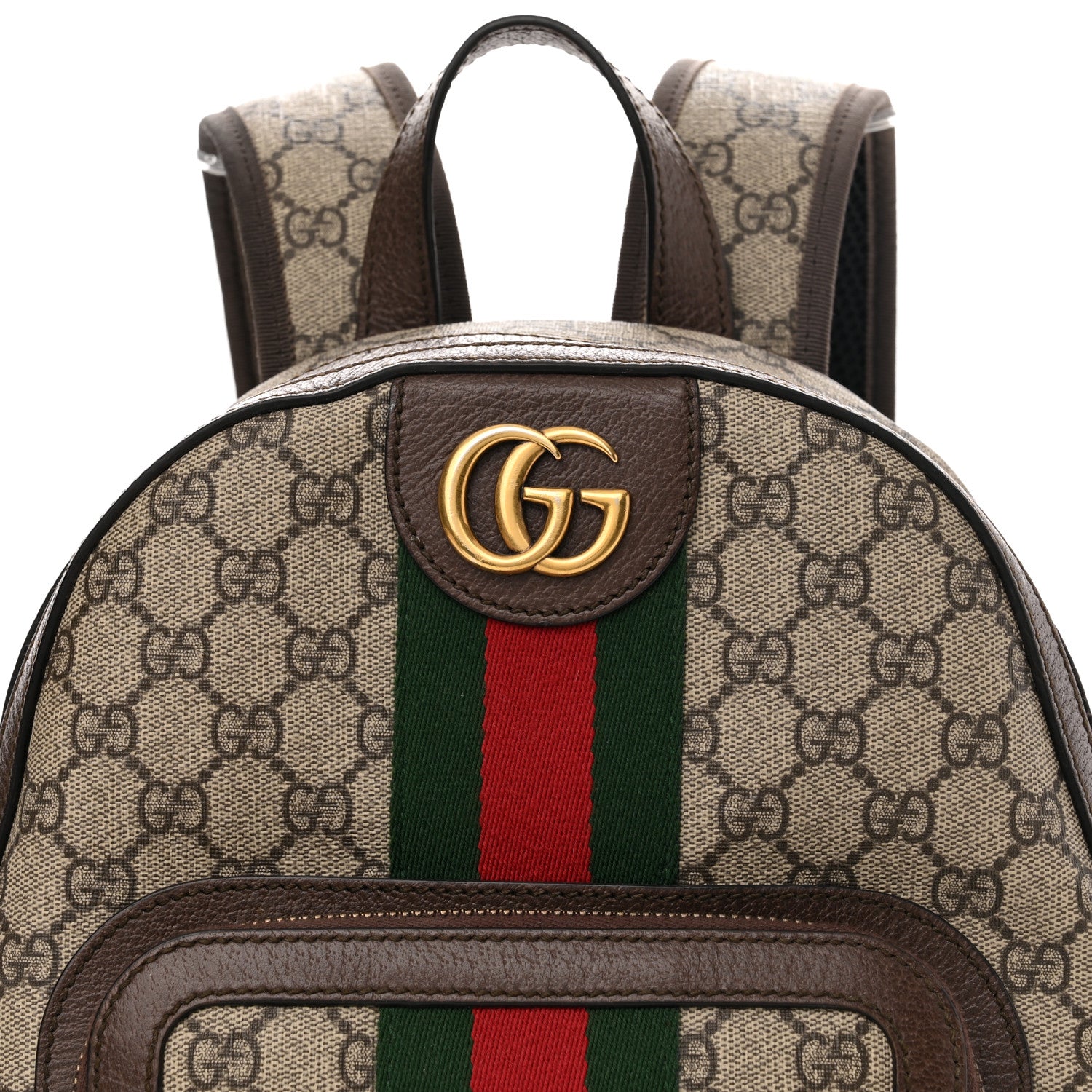 Gucci GG Supreme Monogram Calfskin Web Small Ophidia Day Backpack Beige Ebony New Acero 10 of 12