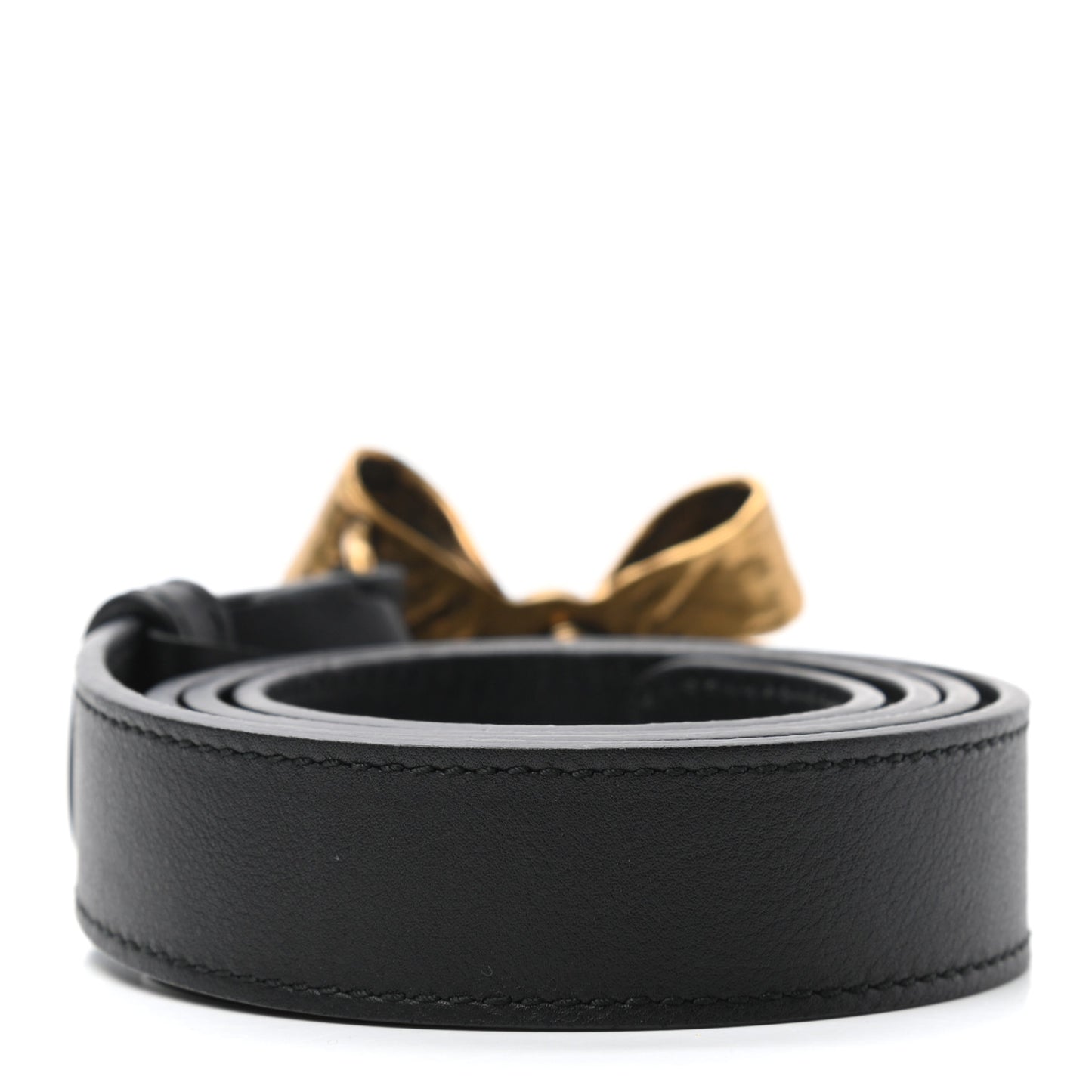 Calfskin Bow Belt 85 34 Black