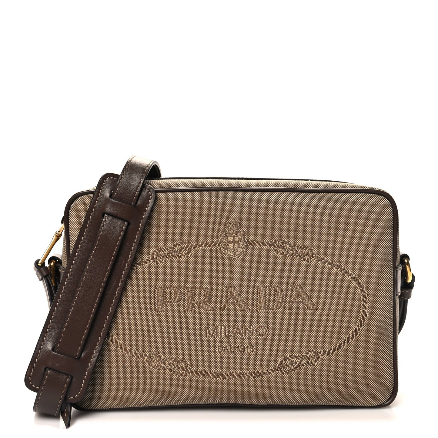 Jacquard Logo Camera Bag Corda Bruciato