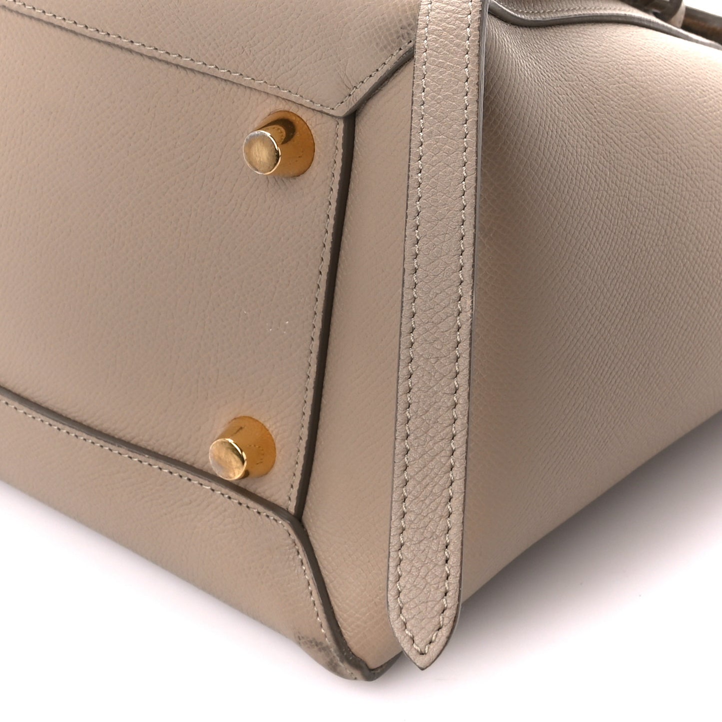 Grained Calfskin Mini Belt Bag Light Taupe