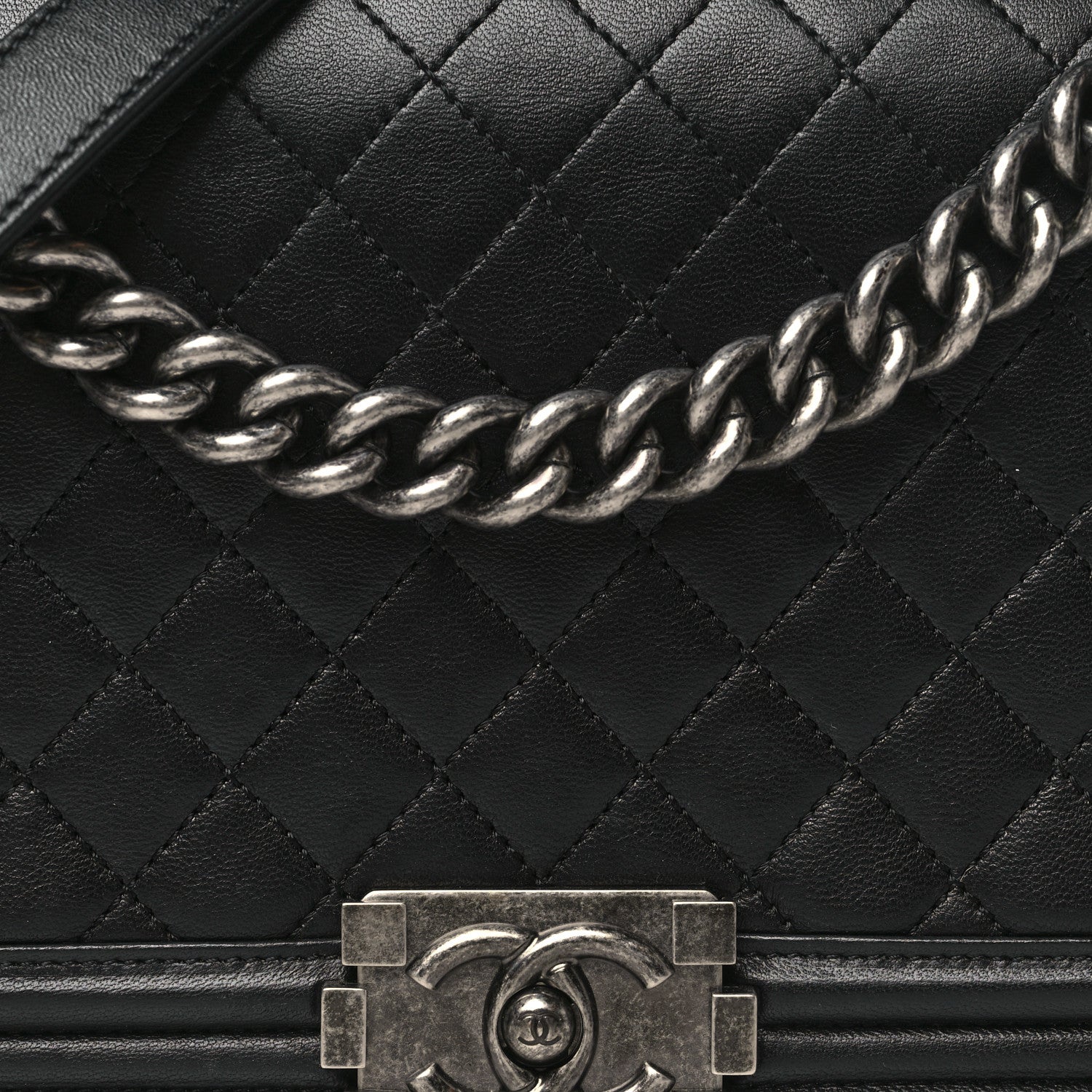 Chanel Lambskin Quilted New Medium Boy Flap Black 6 of 8