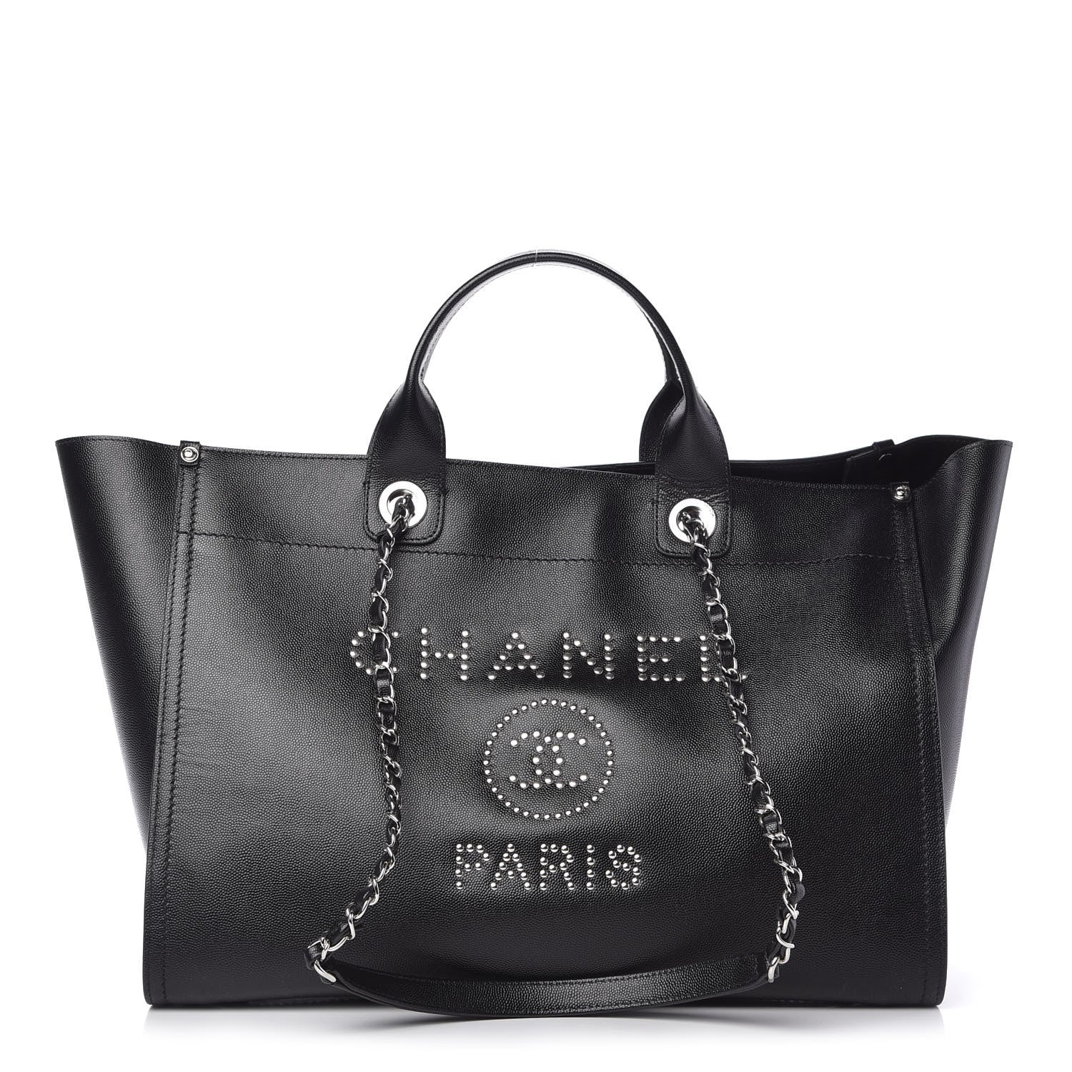 Chanel Caviar Medium Studded Deauville Tote Black 1 of 10
