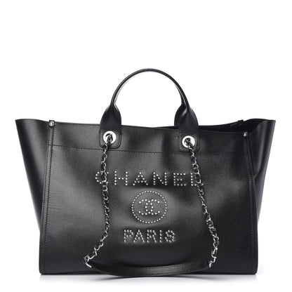 Chanel Caviar Medium Studded Deauville Tote Black 1 of 10