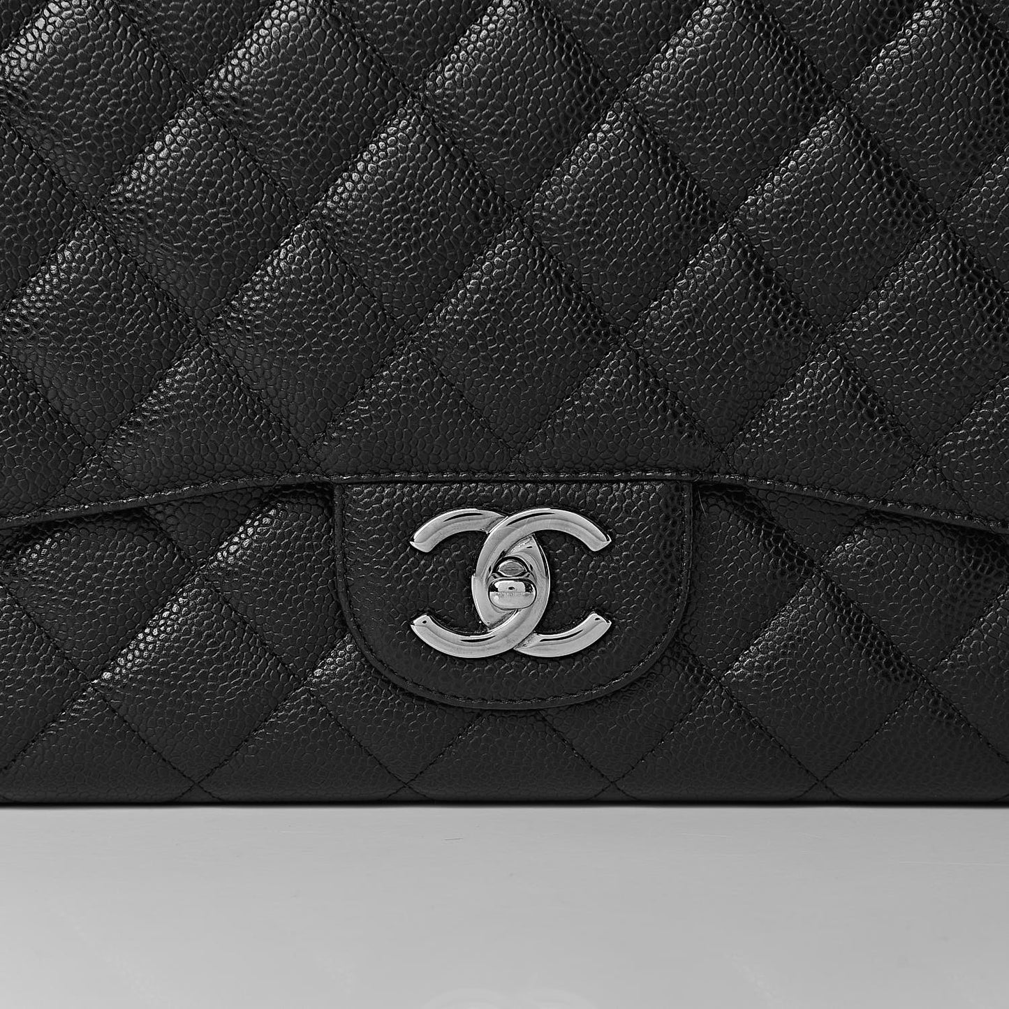 Caviar Quilted Maxi Double Flap Black