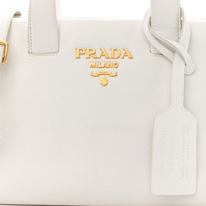 Prada Vitello Cervo Mini Satchel White 10 of 17