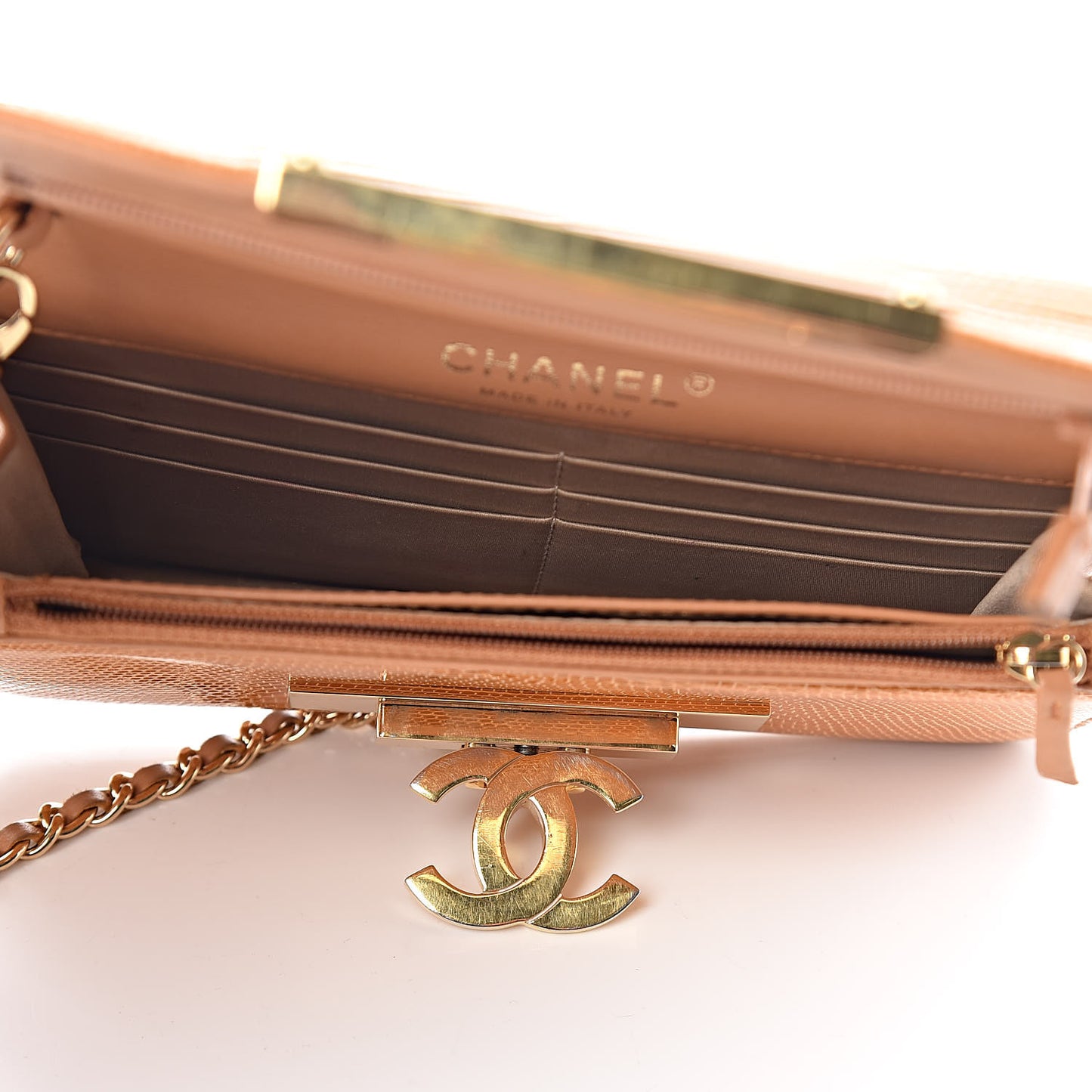 Lizard Golden Class Wallet on Chain WOC Orange