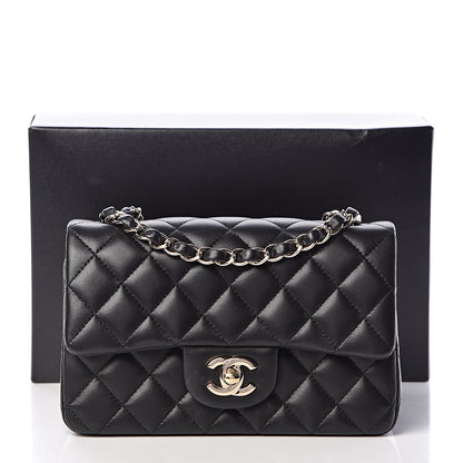 Chanel Lambskin Quilted Mini Rectangular Flap Black 12 of 12