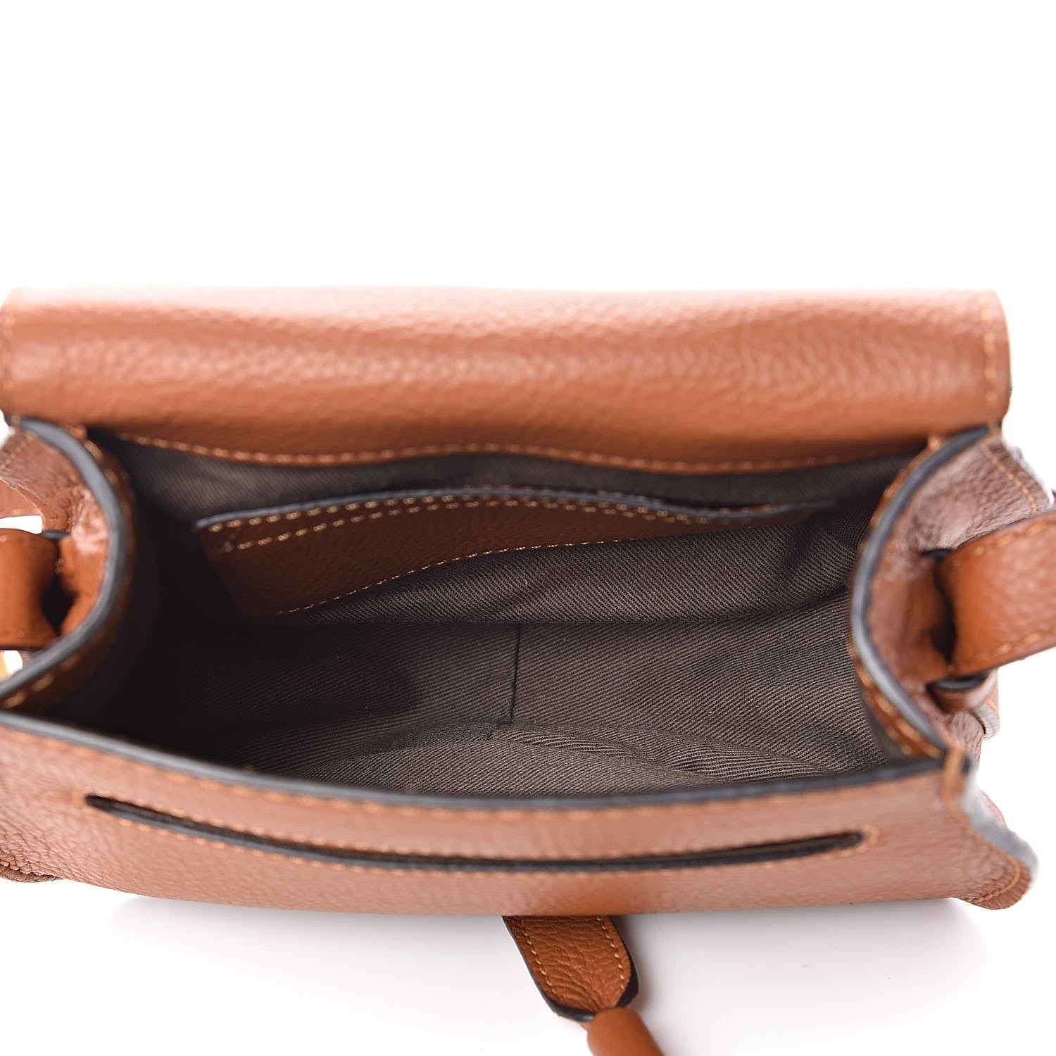 Chloe Calfskin Mini Marcie Round Crossbody Bag Tan 5 of 12