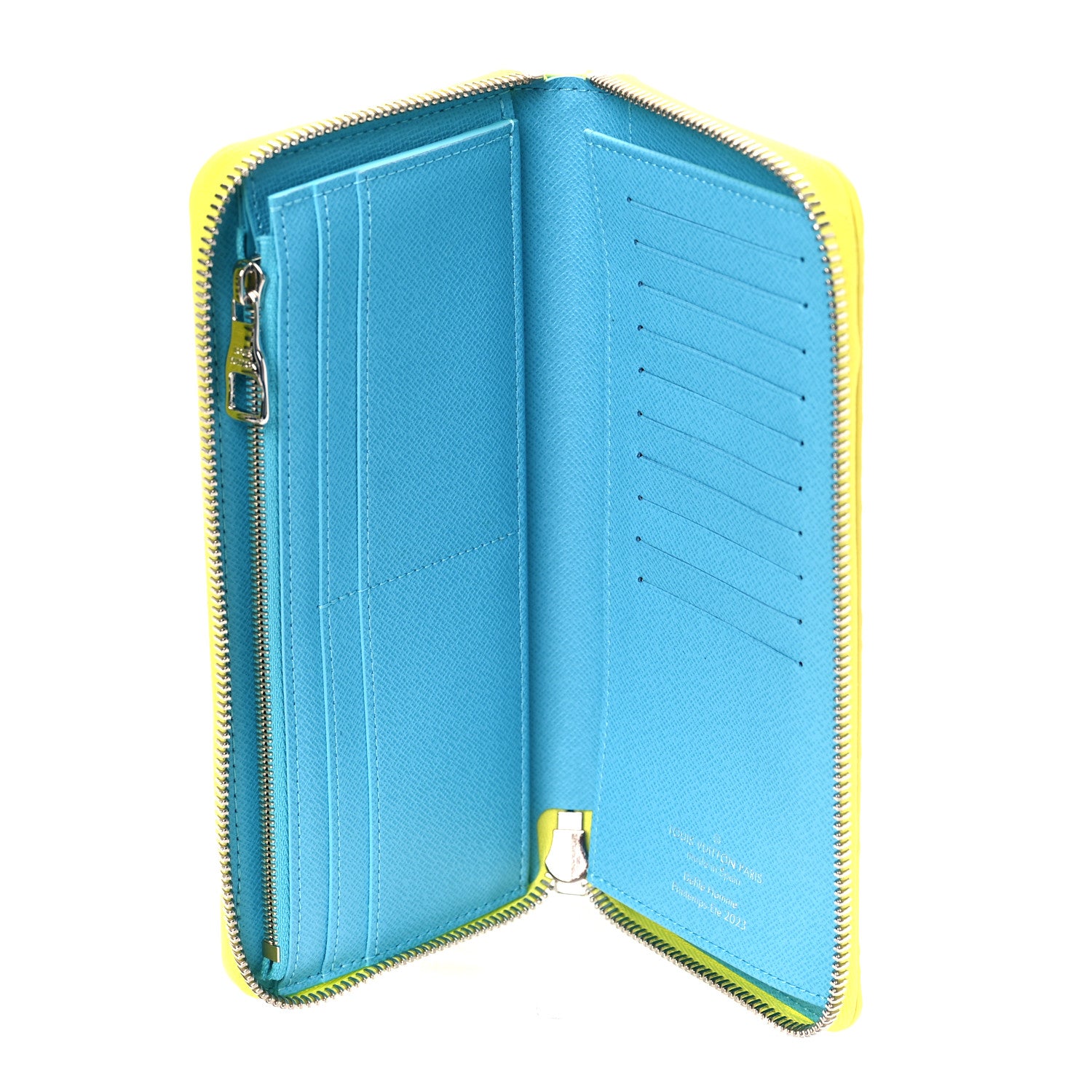 Louis Vuitton Monogram Playground Zippy Vertical Wallet Lime 5 of 8