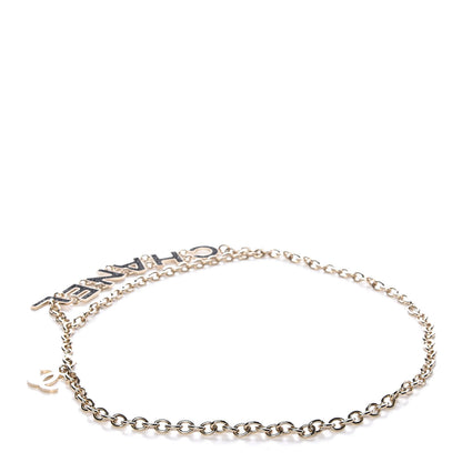 Chanel Crystal Logo Belt Black Gold 3 of 6