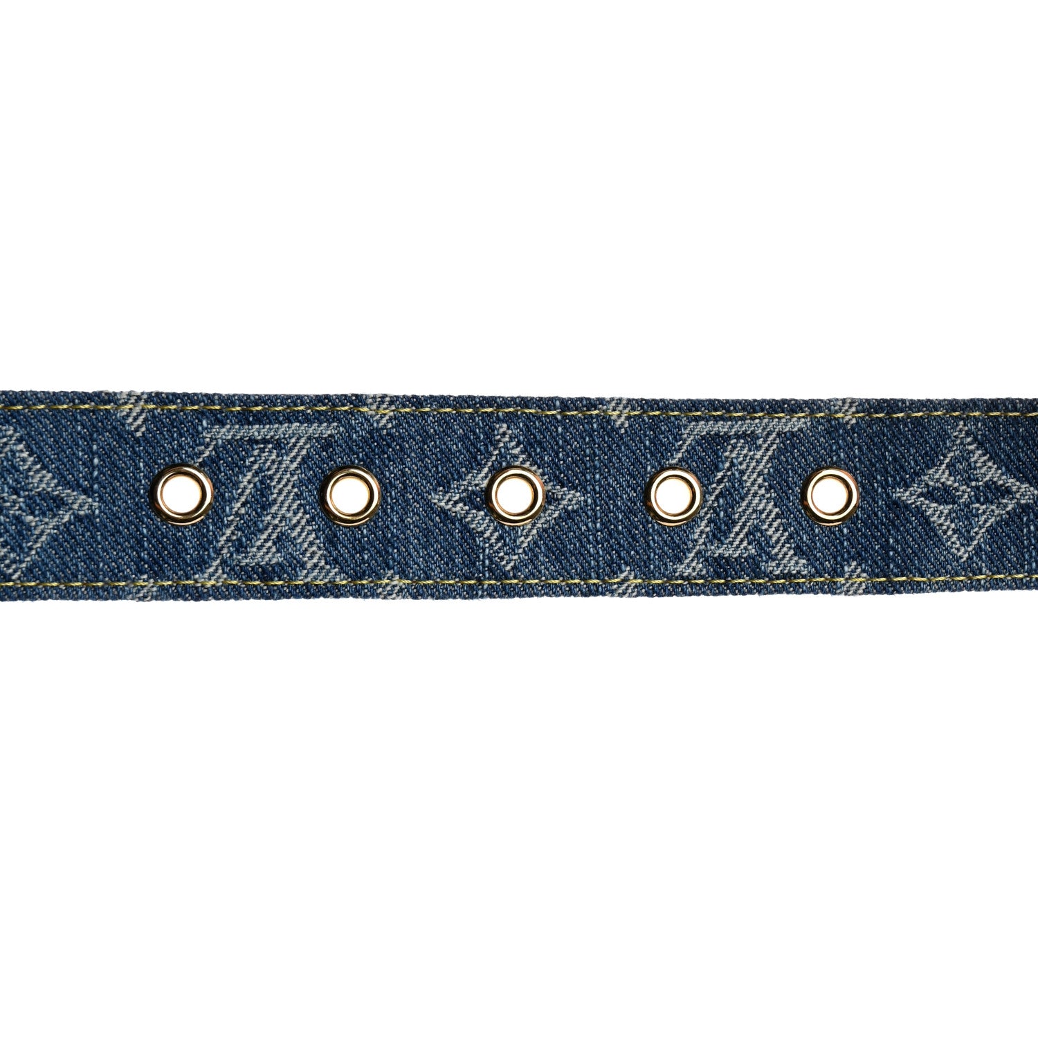 Louis Vuitton Denim Flowergram Ardillon 30mm Belt 90 36 Blue 4 of 7