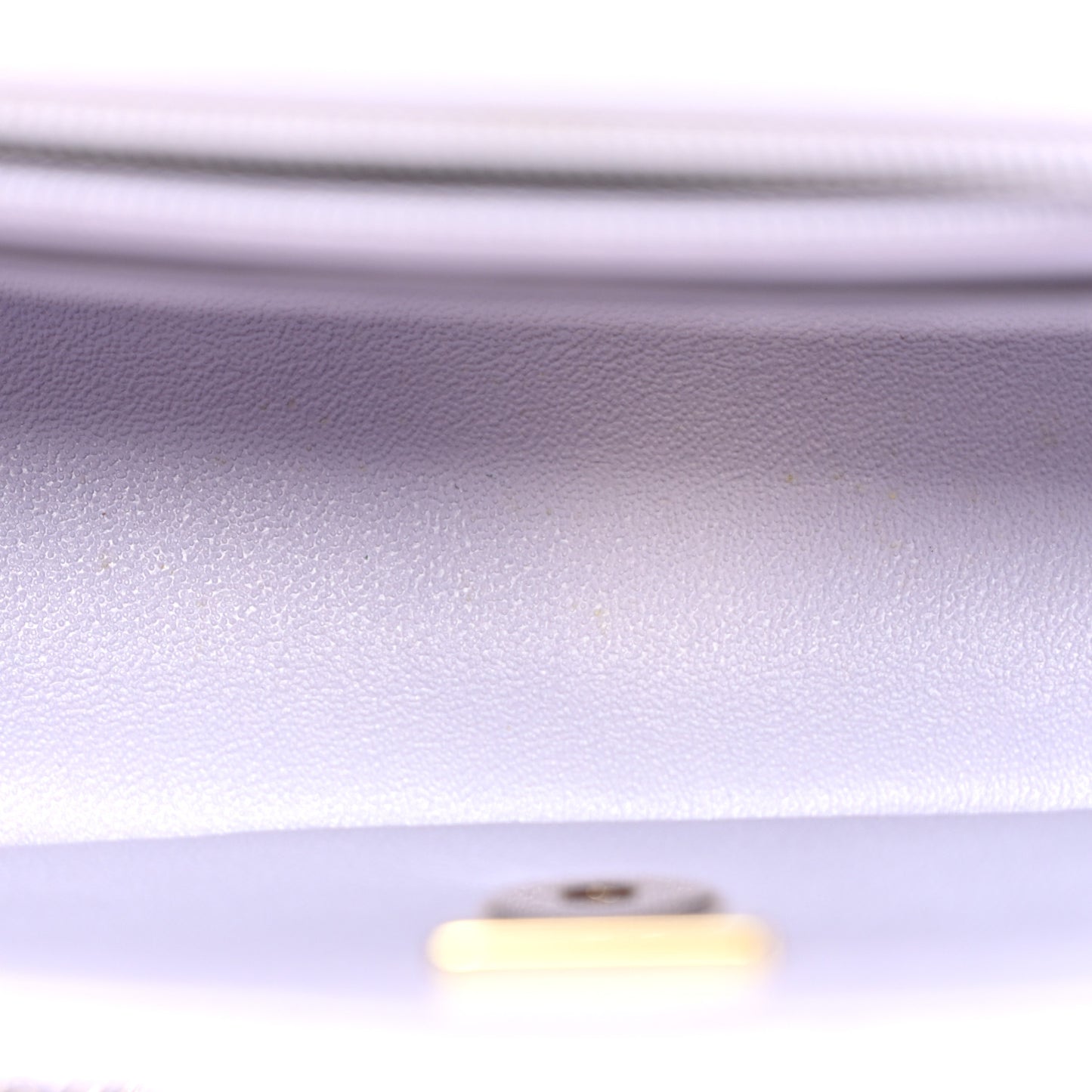Lambskin Quilted Mini Top Handle Rectangular Flap Light Purple