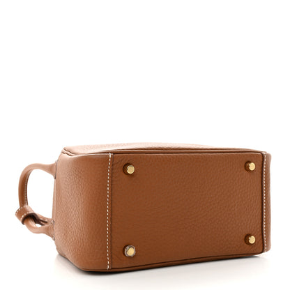 Hermes Taurillon Clemence Mini Lindy 20 Gold 4 of 10