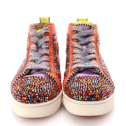 Christian Louboutin Patent Suede Crystal Embellished Orlato Flat Sneakers 37 Multicolor 3 of 8
