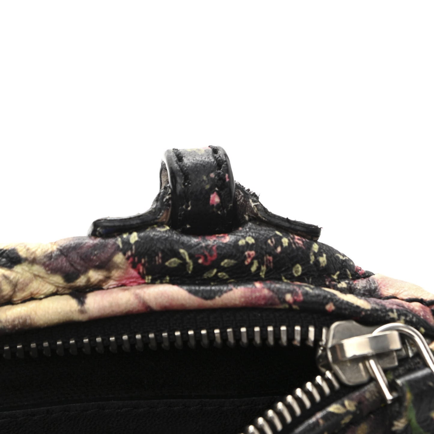 Lambskin Roses Camouflage Print Mini Pandora Black