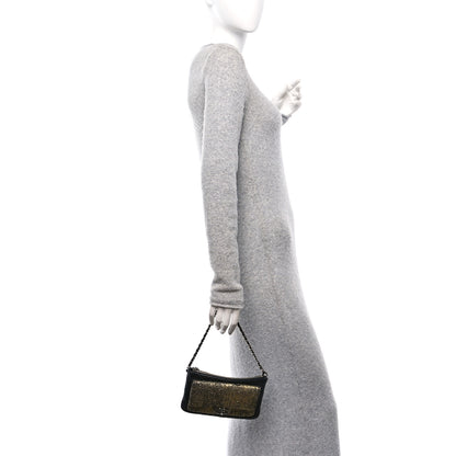Chanel Lambskin Mineral Nights Wristlet Gold Black 2 of 10